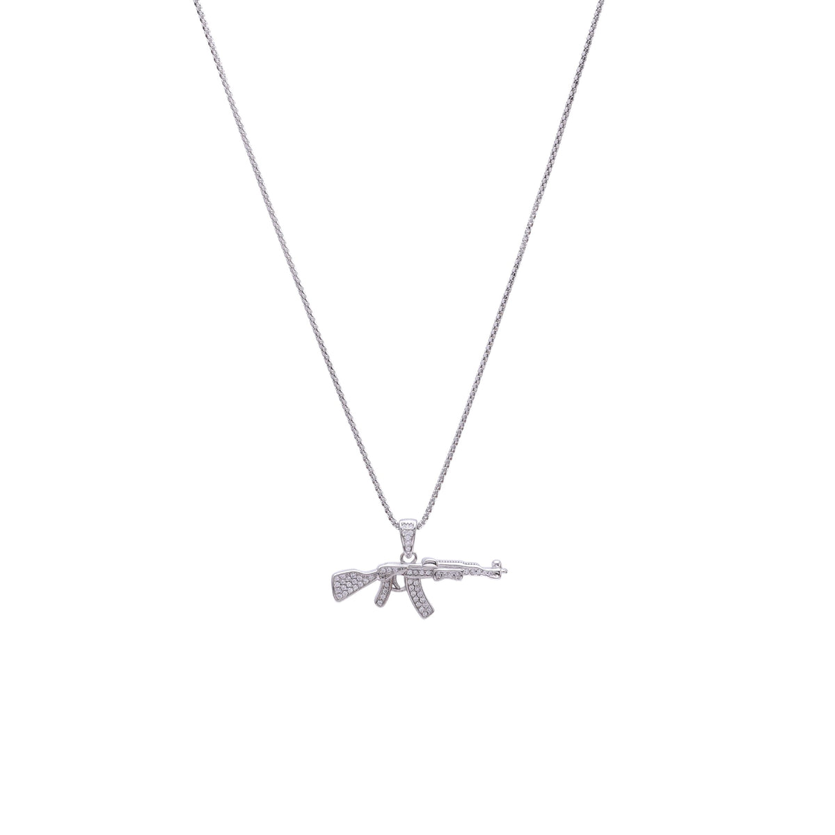 Sterling Silver AK47 Pendant