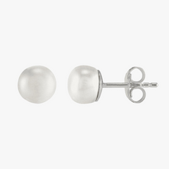 Silver Freshwater Pearl Studs