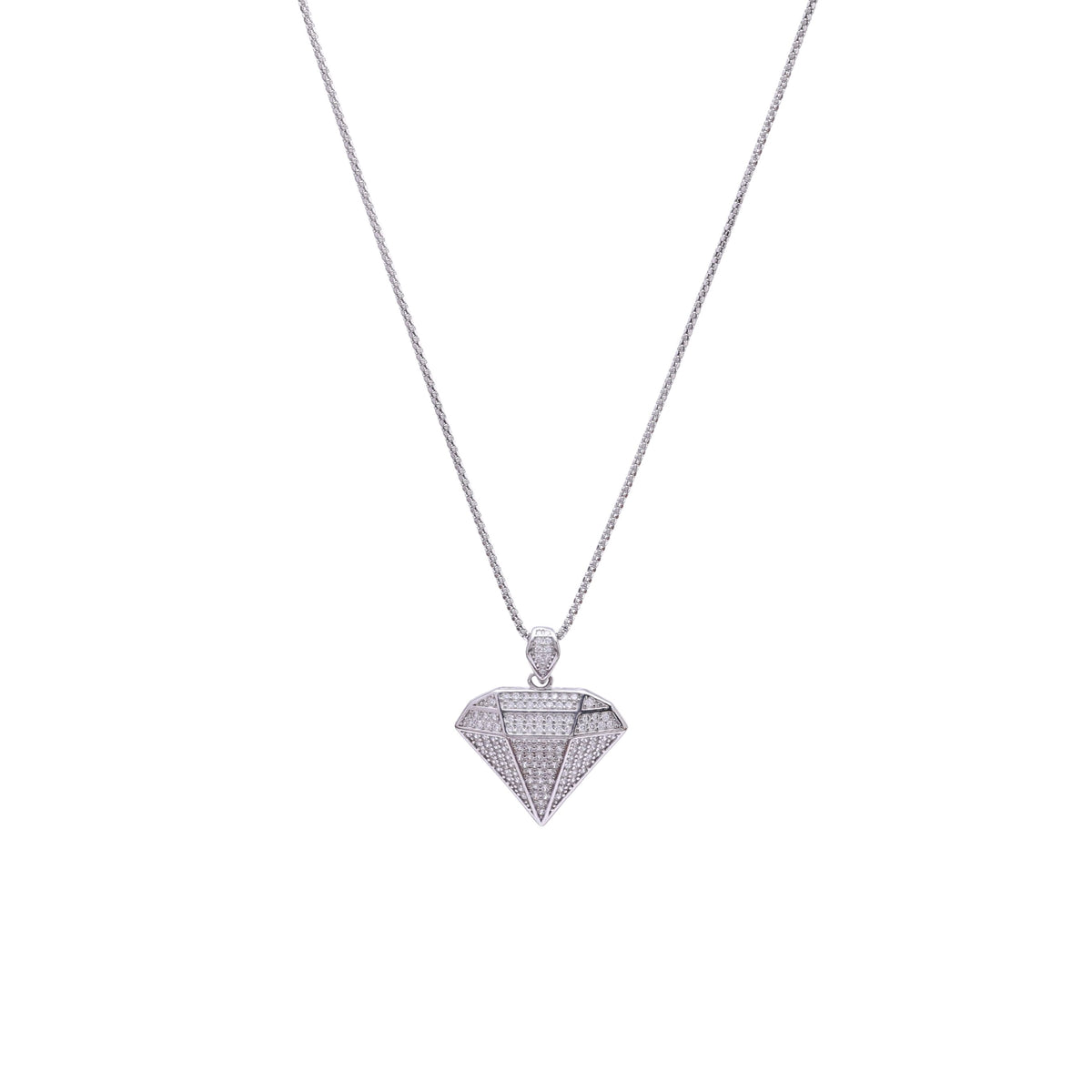 Sterling Silver Diamond Pendant