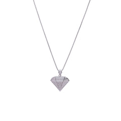 Sterling Silver Diamond Pendant