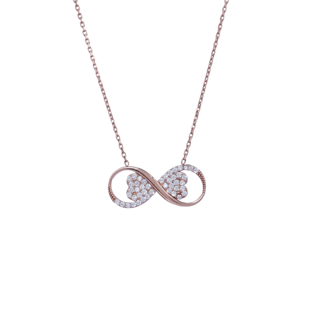 Silver Infinity Heart Chain Pendant