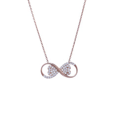 Silver Infinity Heart Chain Pendant