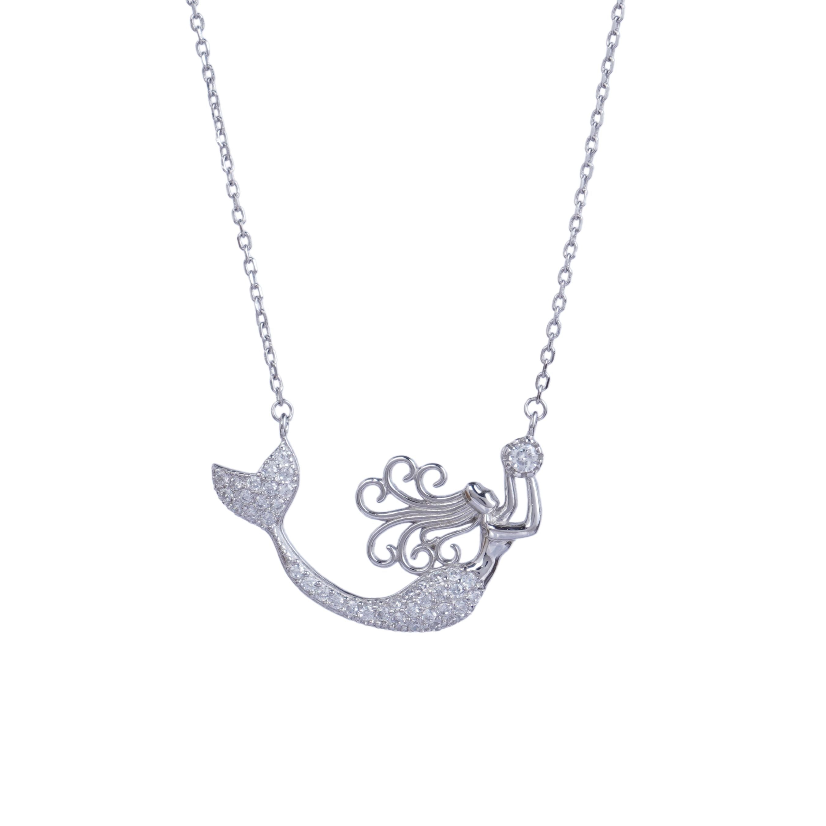 Silver Mermaid Chain Pendant