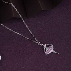 Silver Dancing Ballerina Chain Pendant