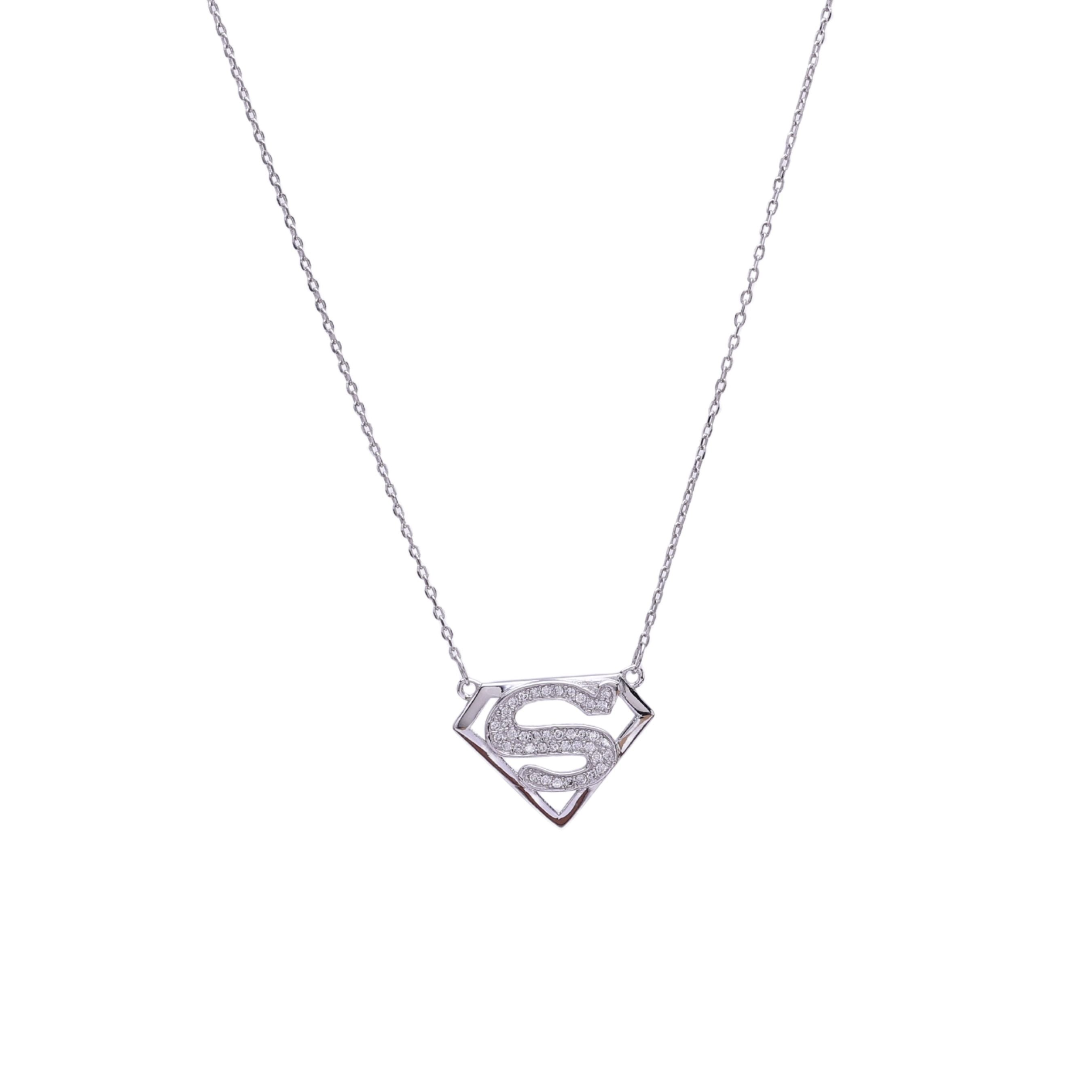 Silver Superman Chain pendant