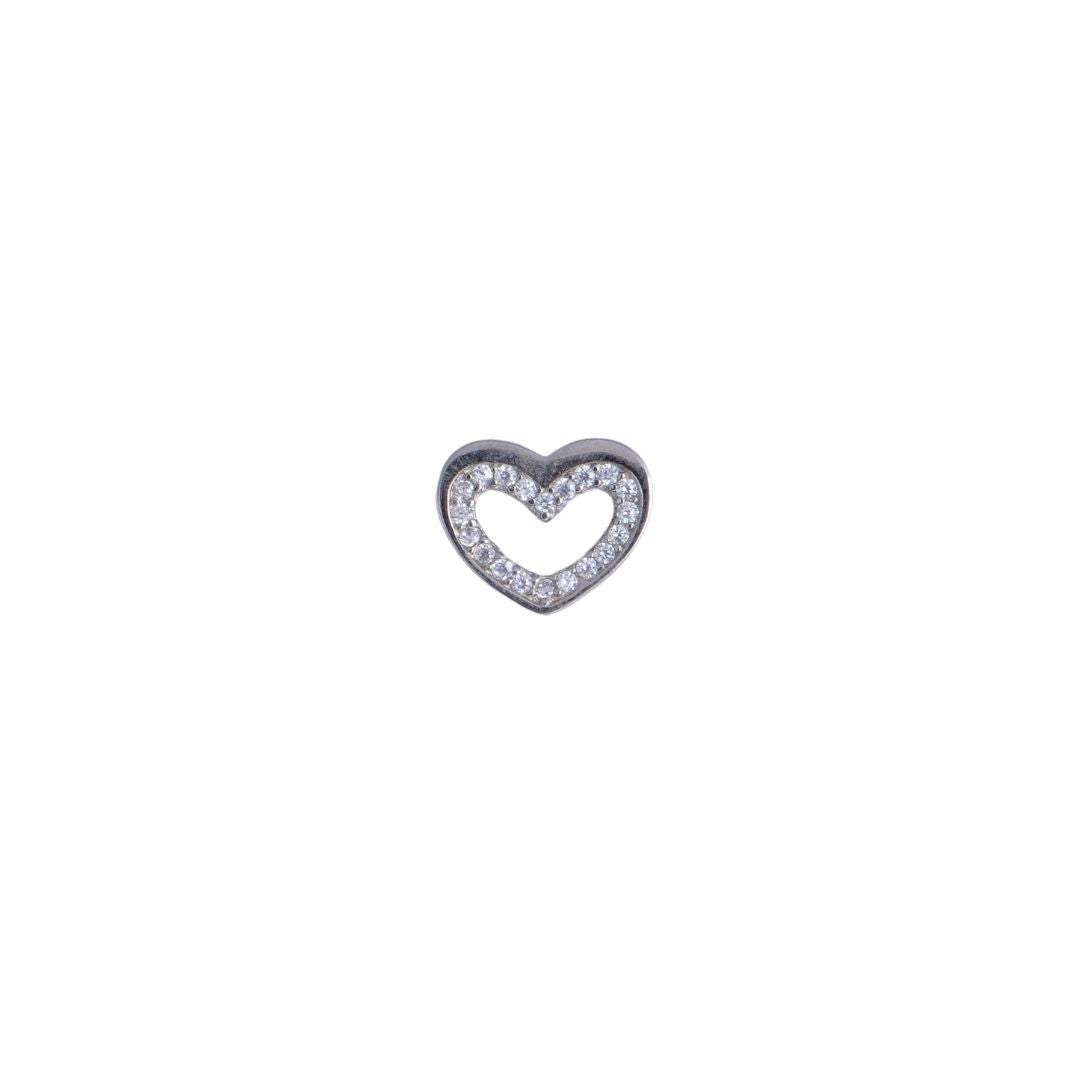 Silver Heart Chain Pendant Set