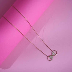 Silver Infinity Heart Chain Pendant