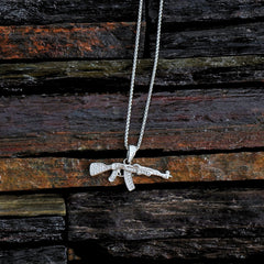 Sterling Silver AK47 Pendant