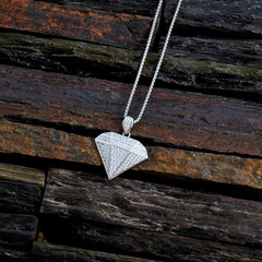 Sterling Silver Diamond Pendant