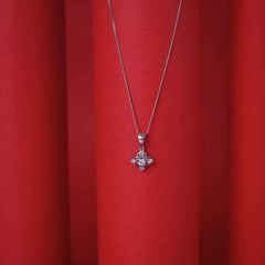 Silver Flower Style Chain Pendant