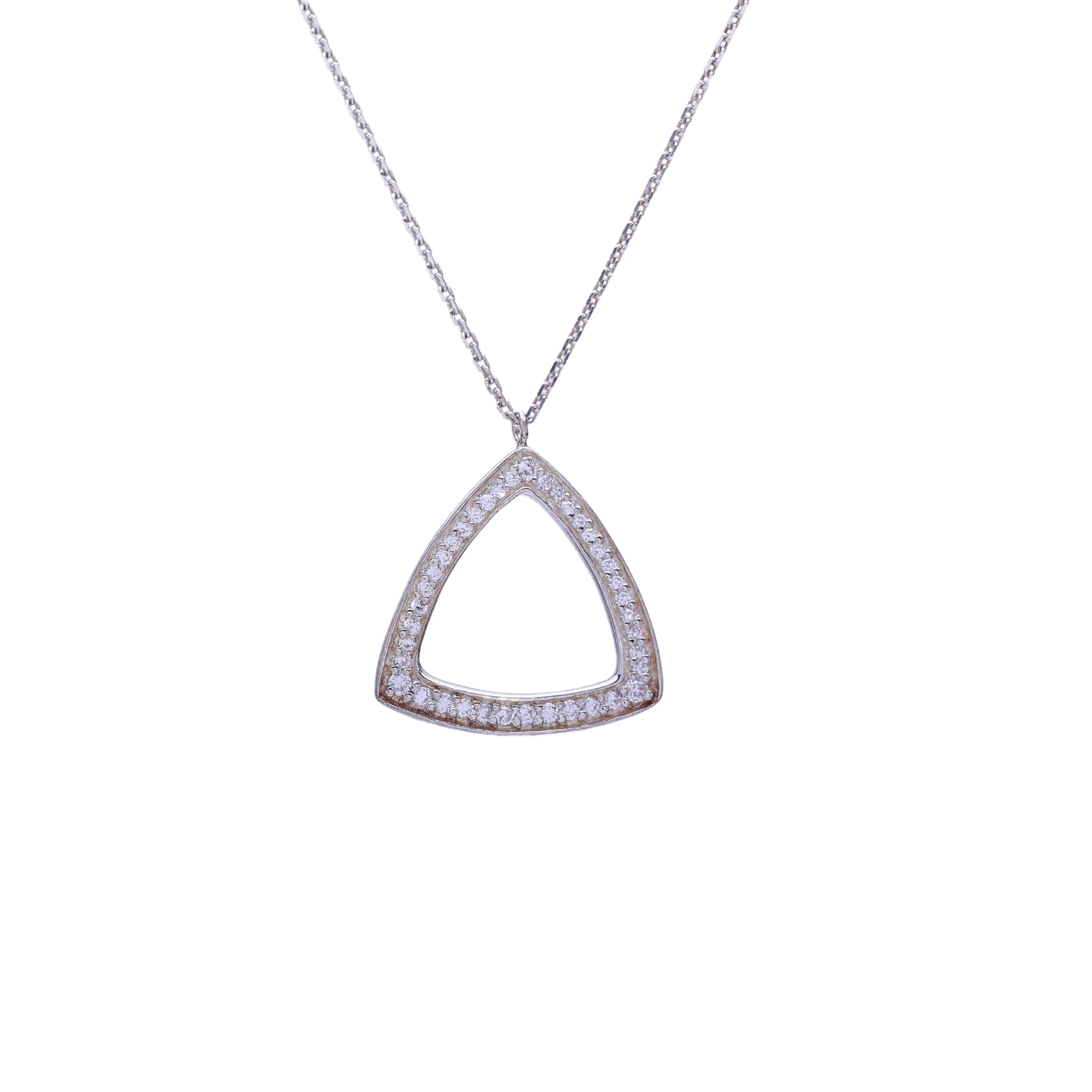 Silver Triangle Shape Chain Pendant