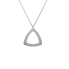 Silver Triangle Shape Chain Pendant