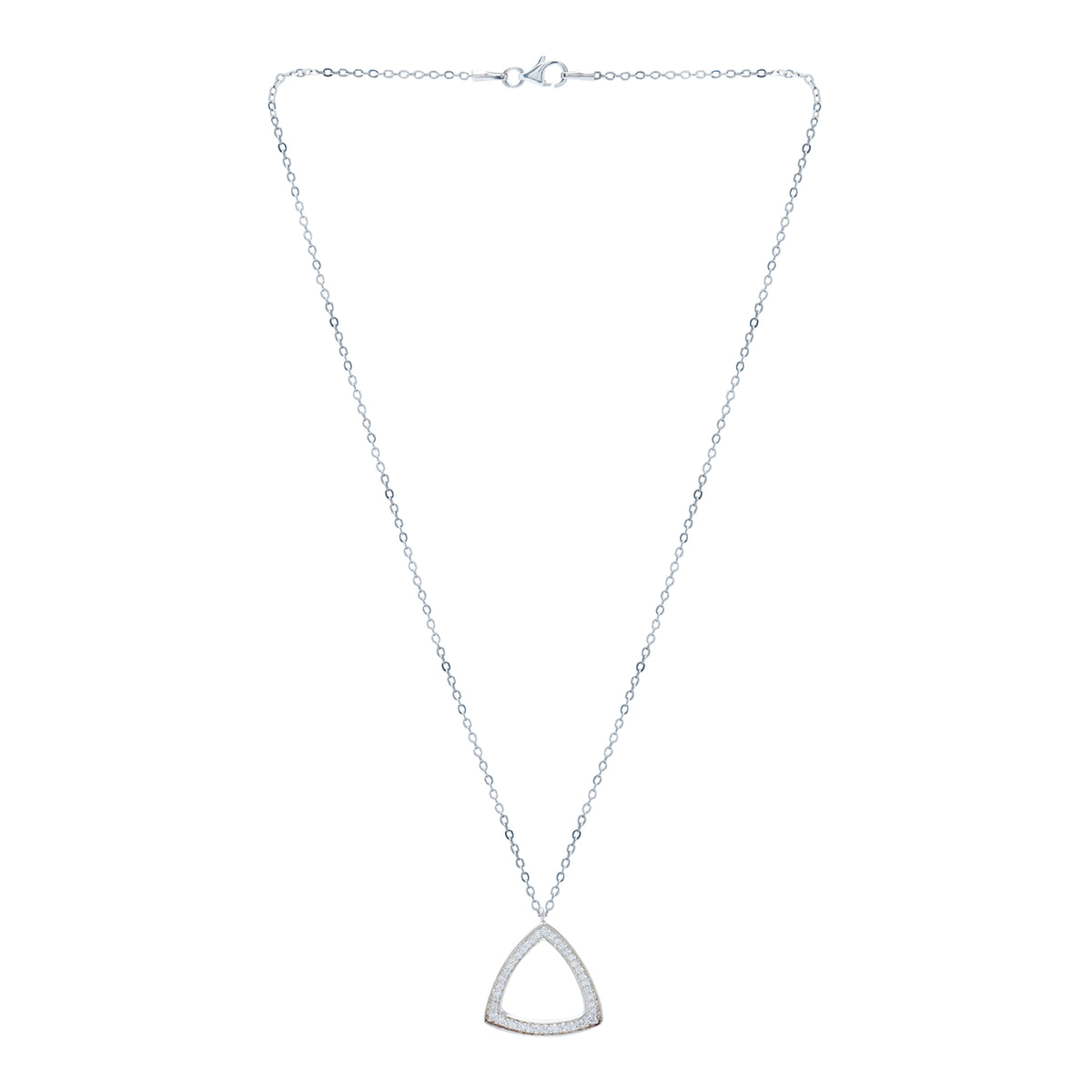 Silver Triangle Shape Chain Pendant