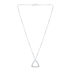 Silver Triangle Shape Chain Pendant