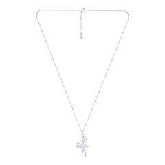 Silver Dancing Ballerina Chain Pendant