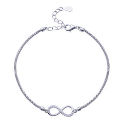 Sterling Silver Eternelle Infinity Bracelet