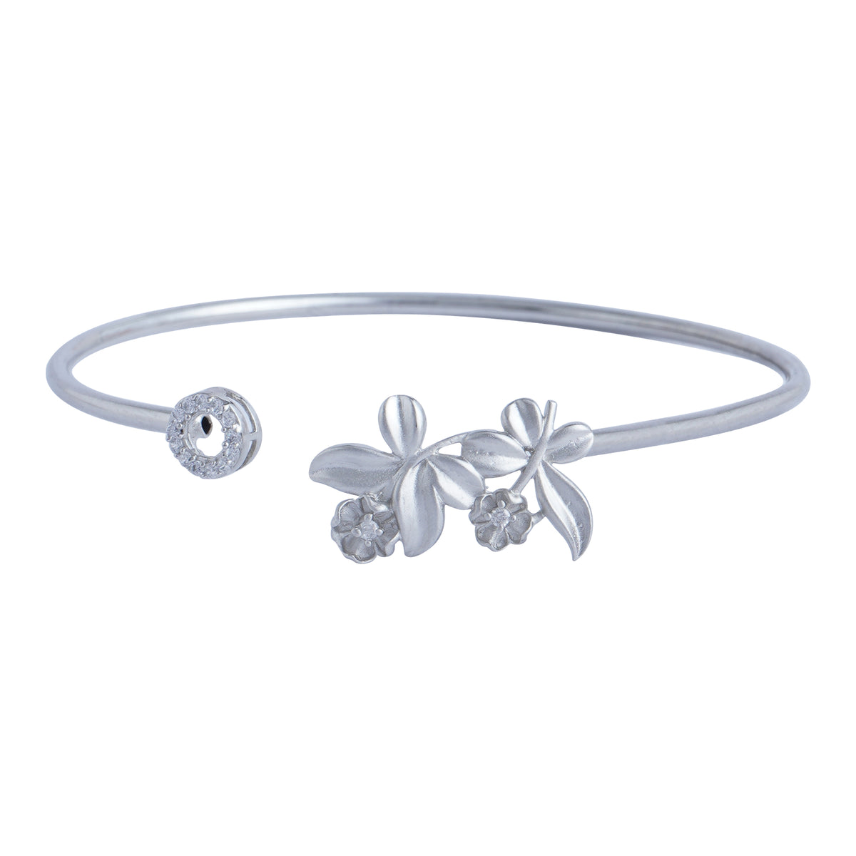 Silver Four Leaf Bracelet