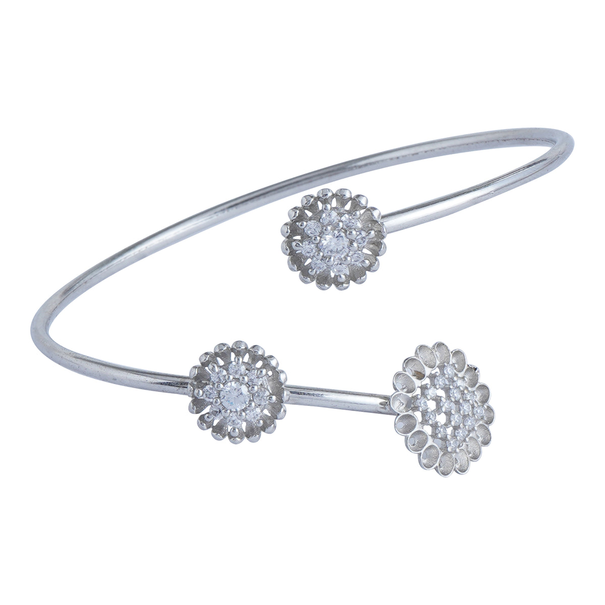 Silver Sunflowers Bracelet