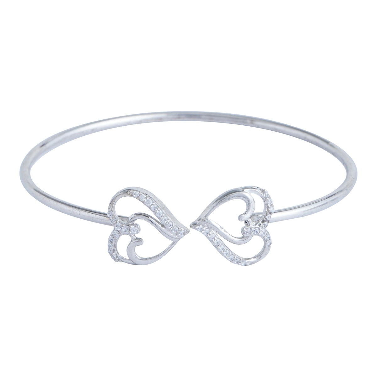 Silver Dou Heart Bracelet