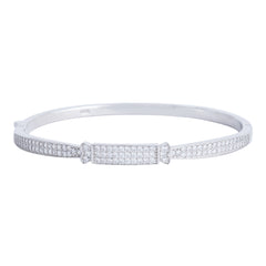 Silver micro pave bracelet