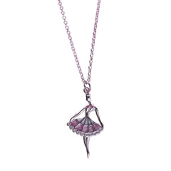 Silver Dancing Ballerina Chain Pendant