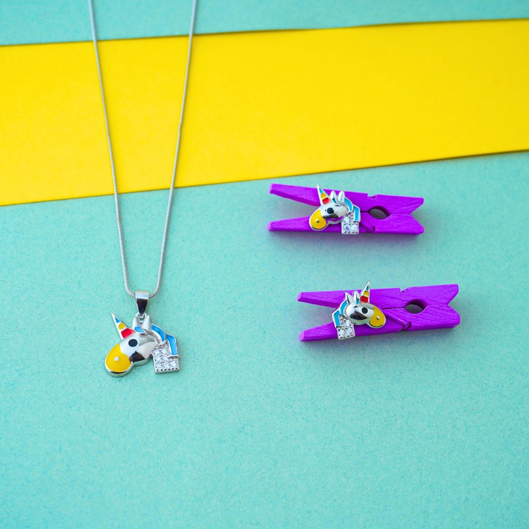 Multi Clour Kids  Pendant Set