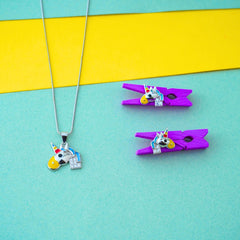 Multi Clour Kids  Pendant Set