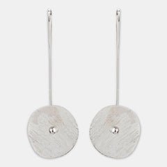 Silver Circular Disc Earrings - silvermark