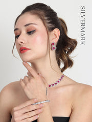 Swarvoski and Ruby Necklace