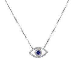 Evil Eye Silver Stoned Pendant - silvermark