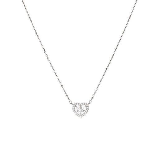 Simulated Diamond Heart Necklace - silvermark