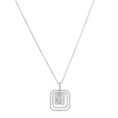 Swarvoski Baguette Pendant - silvermark