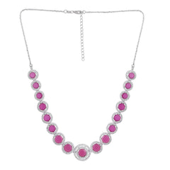 Swarvoski and Ruby Necklace - silvermark