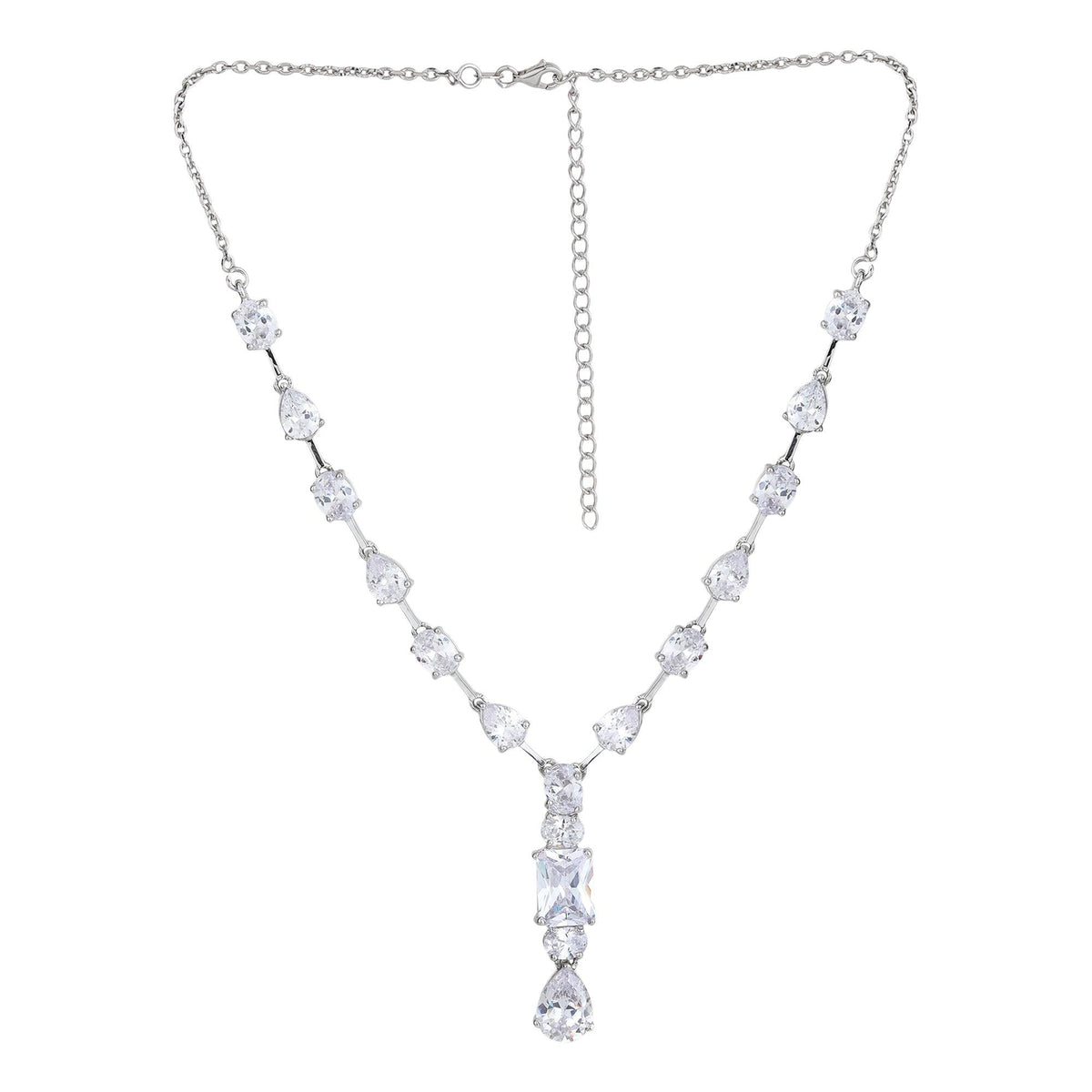 Swarvoski Crystal Water Drop Necklace - silvermark