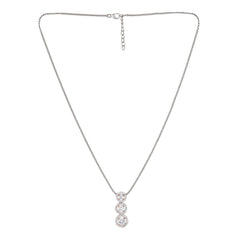 Three Diamond Bezel Necklace - silvermark