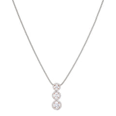 Three Diamond Bezel Necklace - silvermark