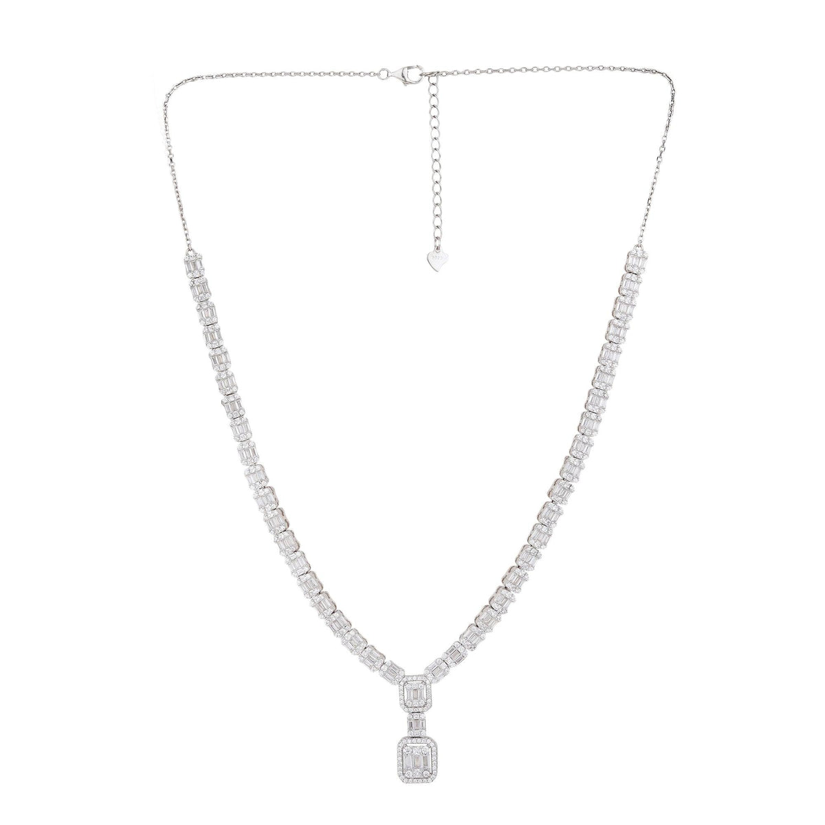 Silver Baguette Filled Necklace - silvermark