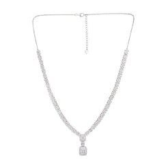 Silver Baguette Filled Necklace - silvermark