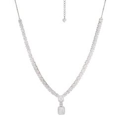 Silver Baguette Filled Necklace - silvermark