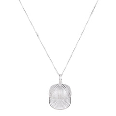 Silver Iced Out Cap Pendant - silvermark