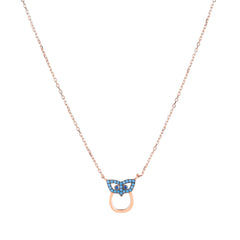 Celtic Rose Gold Owl Chain Pendant