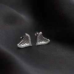 Shiny Barred Lotus Petal Earring - silvermark