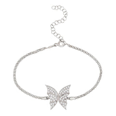 Winged Silver Butterfly Bracelet