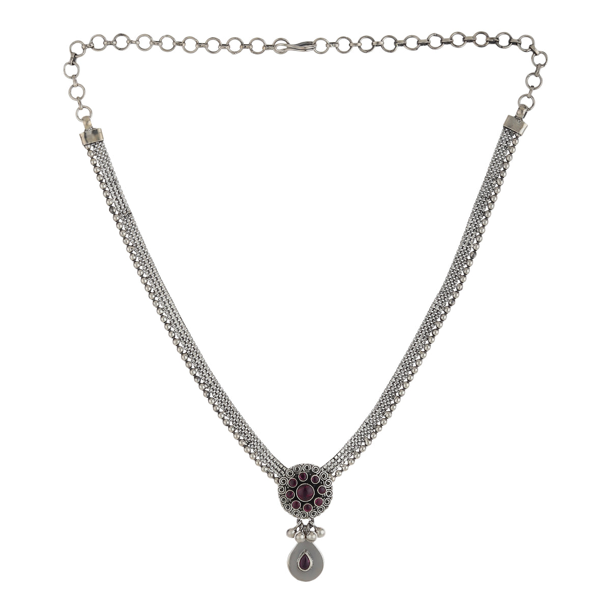 Silvermark -Antique Silver Chain Necklace