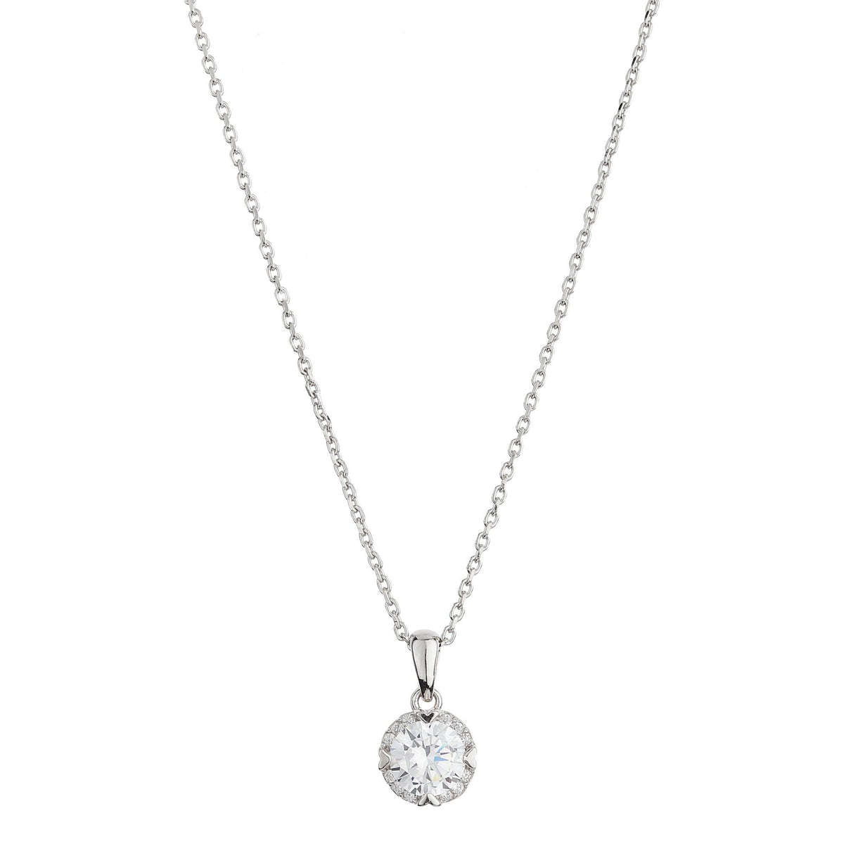 Round-Cut Solitaire Pendant - silvermark