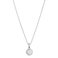 Round-Cut Solitaire Pendant - silvermark