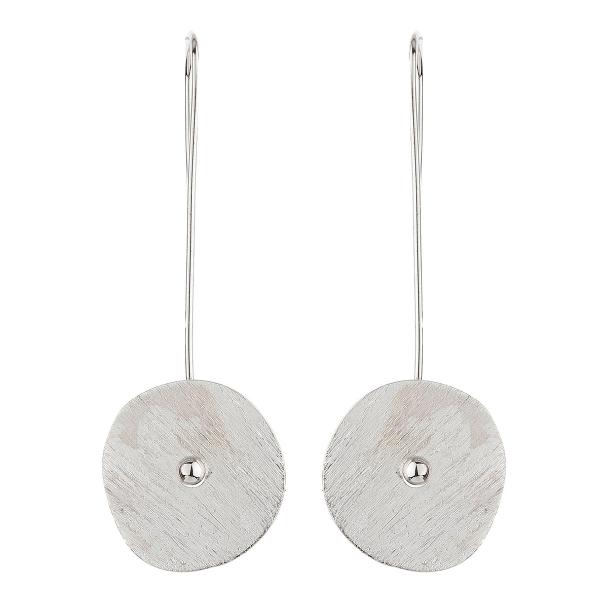 Silver Circular Disc Earrings - silvermark