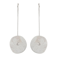 Silver Circular Disc Earrings - silvermark