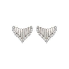 Shiny Barred Lotus Petal Earring - silvermark