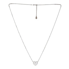 Simulated Diamond Heart Necklace - silvermark